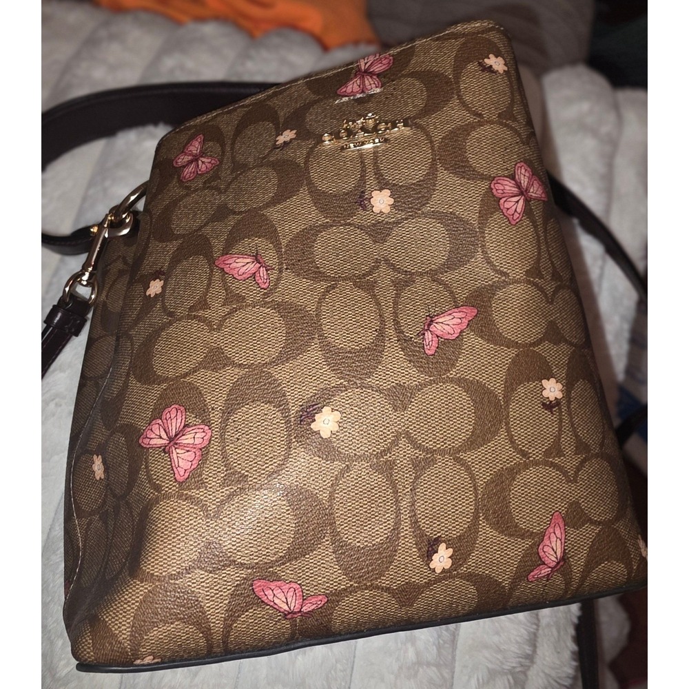 Coach Town Bucket Bag and Wallet Set Signature Canvas Butterfly Print 2311 - Picture 5 of 16